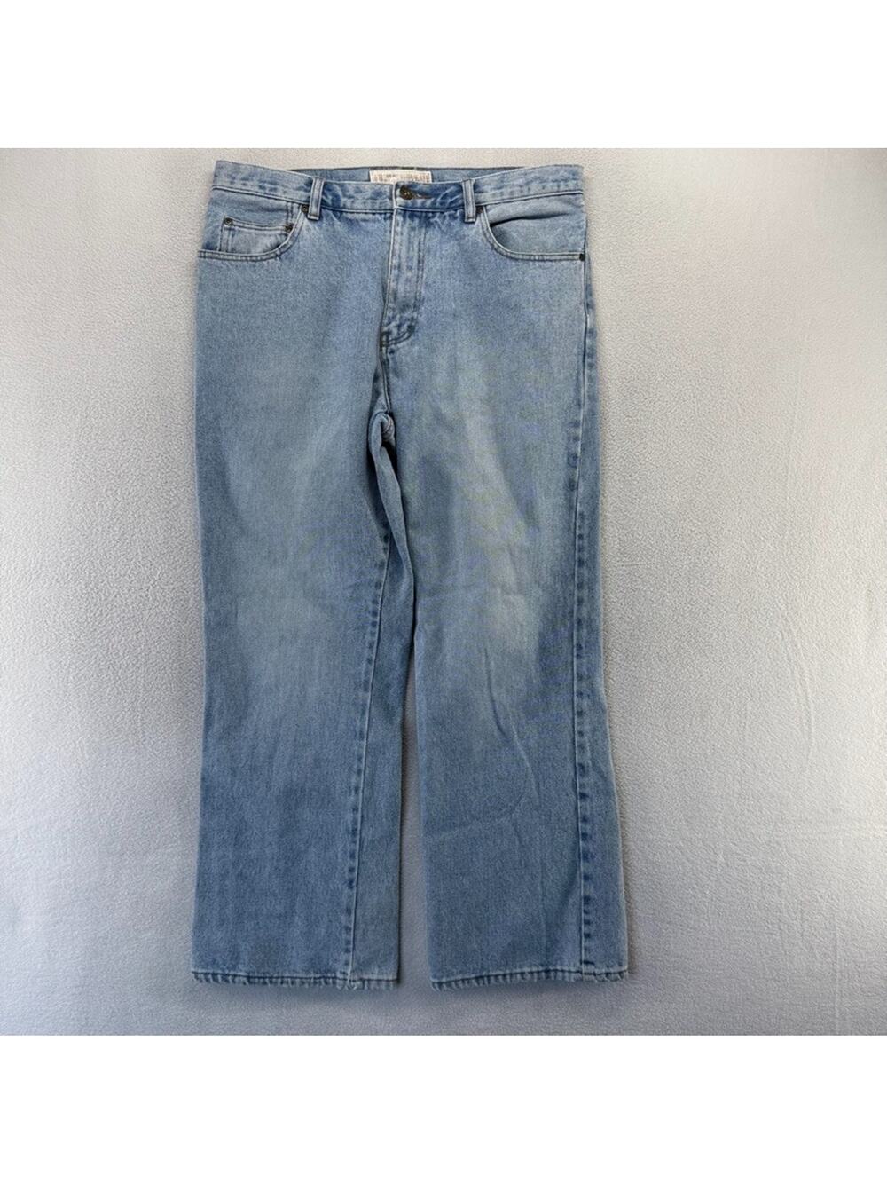 Vintage Bullhead Jeans Men's 34x30 Blue Light Wash Outlaw Baggy 10 in leg y2k